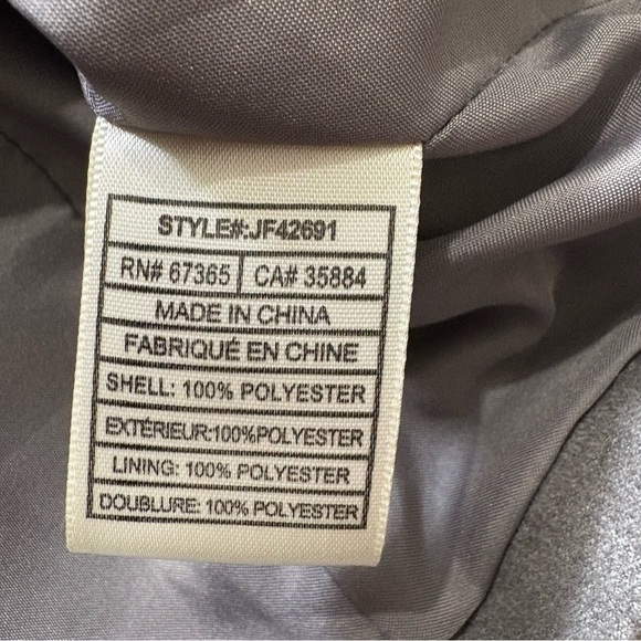 Jack BB Dakota Faux Suede Gray Jacket Asymmetrical Zip Size S Collar - Picture 8 of 11